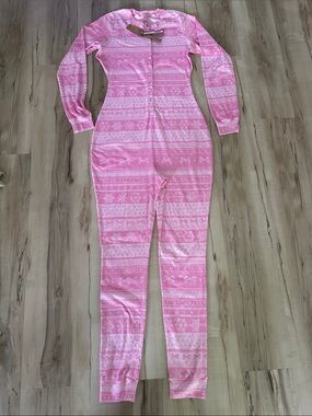 SKIMS Pink Plush Pointelle Onsie NWT